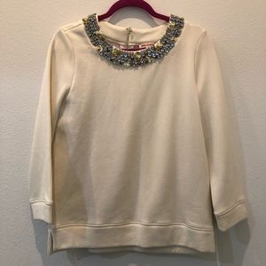 juicy Couture embellish neck white sweatshirt